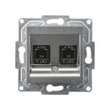 Trendexa Füme (Mekanizma + Tuşkapak), Eqona Radius Neoline Data + Nümeris Telefon Prizi (RJ45 Cat6 + Cat3) - Çok Renkli