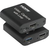 Trendexa HDMI 4K Çift Çıkışlı, 1xhdmı Giriş, 1xhdmı + 1x USB Çıkış, Video/ses Yakalama, Mikrofon, Canlı Yayın, Tak Çalıştır Video Kayıt Cihazı (DK-HD-CAP4K30) - Çok Renkli - 1 Adet