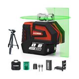 Trendexa KBL32GTP Profesyonel Li-Ion Yatay 360° ve Dikey Otomatik Hizalamalı Yeşil Nokta Şakül ve Yeşil Çapraz Çizgi Lazer Distomat + Tripod - Çok Renkli