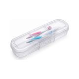 Trendexa Kilitli Seyahat Kutusu Şeffaf Organizer; Diş Fırçalık, Çatal Kaşıklık, Çok Amaçlı Saklama Kutusu, Valiz Içi Düzenleyici, Taşınabilir Hijyenik Kap, 23X6X4 cm (Diş Fırçalık) - Çok Renkli
