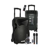 Trendexa LS-P1915EX Portatif Taşınabilir 3 Mikrofonlu Seyyar Ses Sistemi 15 Inç 1200 W - Çok Renkli