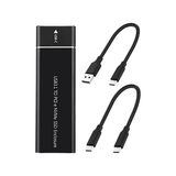 Trendexa M.2 Nvme Usb3.1 Tip-C Gen2 10GBPS Muhafaza, M.2 Pcı-E SSD Harici Sürücü Kutusu, M.2 M-Key Ssd’den Usb-C’ye Adaptör, Siyah - Otomatik