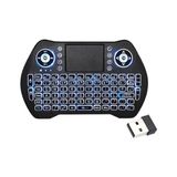 Trendexa Mini Kablosuz Klavye Bt + 2.4ghz Çift Mod Bağlantı; Dahili Touchpad, Rgb Arka Aydınlatma, USB Alıcılı, Smart Tv Android Tv Box Pc Tablet Telefon Htpc Projektör Ps3 Uyumlu | Ksw1 - Çok Renkli