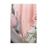 Trendexa Müslin 4 Katlı Bebek Battaniyesi 110 cm x 110 Cm, %100 Doğal Organik Pamuk, Somon Renk - 10 x 10 cm - Renkli