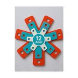 Trendexa Renkli Kalın Tencere, Tava ve Borcam Koruyucu Elyaf Keçe 12'li, 3 Ölçü - Çok Renkli - 10 x 10 cm