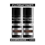 Trendexa Saç Dolgunlaştırıcı Keratin Fiberi, Orta Kahve Topik Saç Tozu, 50 G X2, Renkli
