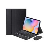 Trendexa Samsung Galaxy Tab S6 Lite SM-P610 P610 10.4 Inch Tablet ile Uyumlu Bluetooth Touchpad Klavye + Bluetooth Mouse + Standlı Kılıf - Bkk7 - Çok Renkli