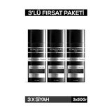 Trendexa Siyah Keratin Saç Dolgunlaştırıcı Topik Tozu, 50 G X3, Renkli