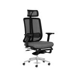 Trendexa Spark Sx Ayak Uzatmalı Fileli Sırtlı Ergonomik Ofis Sandalyesi ve Çalışma Koltuğu, Siyah-Krom - Çok Renkli