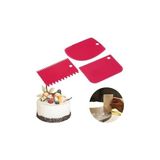 Trendexa Spatula, 3 Parça Plastik Pasta Hamur Krema Şekillendirici Kesici Kazıyıcı Dekoratör Set