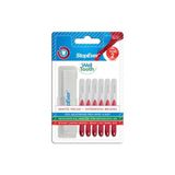 Trendexa Well Tooth Arayüz Fırçası; Kırmızı, Size 2 | 0.5 mm Ince Telli Diş Arası Fırçası, Taşıma Kutusu Hediyeli | Ortodontik Kullanıma Uygun | 6 Adet