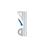 Trendexa Yıldızlar Çizim Takımı (30 cm Cetvel+Gönye+Iletki+Pergel) - Çok Renkli - Standart - Otomatik