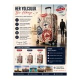 Trendglobal Valiz Kılıfı Bavul Kılıfı Likralı Esnek Kumaş Ve Dayanıklı Valiz Kılıfı FF 👉 "Çizilme Önleyici"