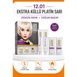 Trendhane 12.01 Ekstra Küllü Platin Sarı Saç Boyası Kalıcı Krem Saç Oksidan