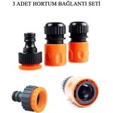 Trendhane 1/2" Hortum Musluk Bağlantı Adaptörü (2 Adet) + 1/2 - 3/4" Musluk Adaptörü