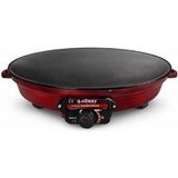 Trendhane 2000W Elektrikli Lüks Termostatlı 50 cm Ekmek,gözleme,börek ve Katmer Sacı L Granit Emaye - Renkli