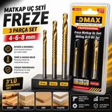 Trendhane 3 Parça Freze Matkap Ucu Seti 4-6-8 mm – Ahşap, Mdf ve Sunta Için Frezeleme ve Delme Uçları, Matkap Uyumlu Kesici Uç Seti - 1