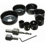 Trendhane Buhat Buat Panç Yuvarla Metal Ahşap Daire Delme Delik Açma TR-6587452 11 Parça