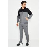 Trendhill Pamuklu Büyük Beden Erkek Eşofman Takımı 201513 - 2XL - Antrasit Melanj