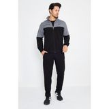 Trendhill Pamuklu Büyük Beden Erkek Eşofman Takımı 201513 - 8XL - Siyah