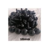 TRENDHOBİEVİ AMİGURİMİ VİDALI İTHAL SİYAH 16 MM GÖZ ( 25 ÇİFT )