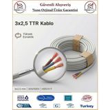 Trendhomm 3x2,5 TTR Elektrik Kablosu - Uzatma Ara Kablo - 20 Metre