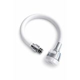 Trendhouse68 Oynar Başlıklı Spiral Esnek 2 Fonksiyonlu Lavabo & Mutfak Musluk Ucu Beyaz Renkli Musluk Başlığı