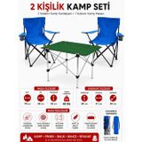 Trendin Yeri 2 Sandalyeli Katlanır Kamp Seti Masa ve Sandalye Takımı