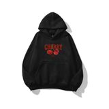 Trendiz Kadın Have a Nice Weekend Cherry Sweatshirt Siyah