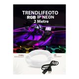 TRENDLIFEOTO Rgb Araç Içi Atmosfer Ambiyans Ip Neon Torpido Led 2metre usb girişli