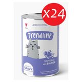 Trendlıne Konserve Sos İçinde Et Parçacıklı Somonlu Yetişkin Kedi Maması 400 G*24 adet