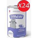 Trendline Trendlıne Konserve Sos Içinde Et Parçacıklı Somonlu Yetişkin Kedi Maması 400 G*24 Adet