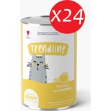 Trendline Trendlıne Konserve Sos Içinde Et Parçacıklı Tavuklu Yetişkin Kedi Maması 400 G*24 Adet