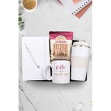 Trendmiya 500 Ml Çelik Termos & Defter & Beyaz Touch Pen & Motto Kupa & Colombian Filtre Kahve Hediye Seti