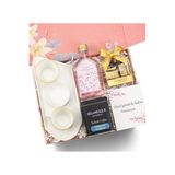 Trendmiya Beyaz Türk Kahvesi Sunum Seti & Selamlıque & 200ml Kolonya & Godiva Napoliten Çikolata