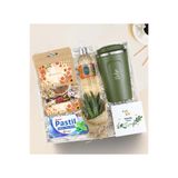 Trendmiya Bitki Çayı & 350 ML Çelik Termos & Kolonya & Canlı Sukulent & Pastil Hediye Seti