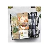 Trendmiya Bitki Çayı & Kar Tanesi Kupa & French Press & Sukulent & Bademli Kurabiye Hediye Seti