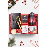 Trendmiya Defter & Kalem & Kupa & French Press & Mum & Bardak Altlığı & Alerya Kahve & Şeker Hediye Seti