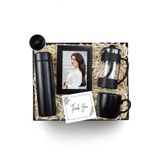 Trendmiya Dereceli Termos & Siyah Çerçeve & Siyah French Press & Siyah Mat Kupa Hediye Seti