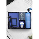 Trendmiya French Pressli Çelik Termos & Mavi Defter & Roller Kalem & Bardak Mum & Filtre Kahve Hediye Seti