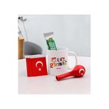 Trendmiya Kupa & Gofrik & Balon & İpli Türk Bayrağı 23 Nisan Hediye Seti