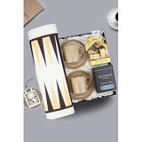 Trendmiya Selamlıque Türk Kahvesi & Tavla Baskılı Bez Çanta & Porselen Fincan & Godiva Çikolata Hediye Seti