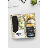 Trendmiya Siyah Kravat & Godiva Napoliten Çikolata & Selamlıque Türk Kahvesi & Tıraş Kolonyası Hediye Seti