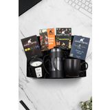 Trendmiya Vanilya Mum & Alerya Dünya Kahveleri & Kupa & French Press Hediye Seti