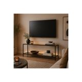 Trendmiz Frame Füme Camlı Metal dekoratif konsol, tv ünitesi 100x60x33 cm