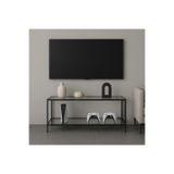 Trendmiz Frame şeffaf Camlı Metal dekoratif konsol, tv ünitesi 100x60x33 cm
