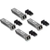 Trendnet Sfp Çok Modlu Lc Modülü 4'Lü Paket, Teg-Mgsbsx/4, 550 M'ye Kadar İletim, Mini-Gbıc, Çalışırken Takılabilir, Ieee 802.3Z Gigabit Ethernet, 1,25 Gbit/S'ye Kadar Destekler, Ömür Boyu Koruma