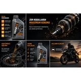 Trendoil 80W90 Motosiklet Şanzıman ve Diferansiyel Yağı 1lt Scooter Gear Oil Apı Gl-5
