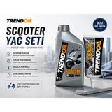 Trendoil Scooter Yağ Seti 10W-40 1l 4t Motor Yağı + 80W-90 150ML Gl-5 Şanzıman Dişli Yağı