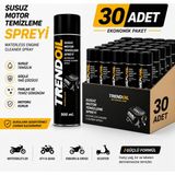 Trendoil Susuz Motor Temizleme Spreyi 500 ml 30 Adet – Motosiklet Motor Temizleyici ve Yağ Çözücü Sprey Güçlü Formül